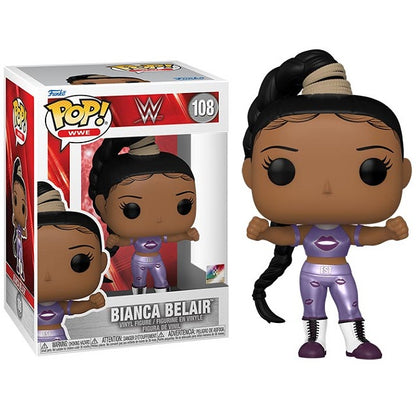 Funko Pop ! Wwe Wrestling - Bianca Belair (108) Kiss Dress Purple Figure 9Cm