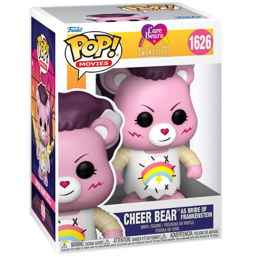 Funko Pop ! Care Bears Monsters (1626) Cheer Bear As Bride Of Frankenstein 9Cm