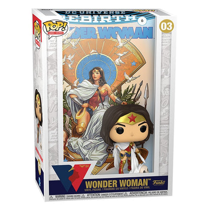 Funko Pop ! Comic Cover - (03) Wonder Woman 80Th Rebirth On Throne Vinyl Figure