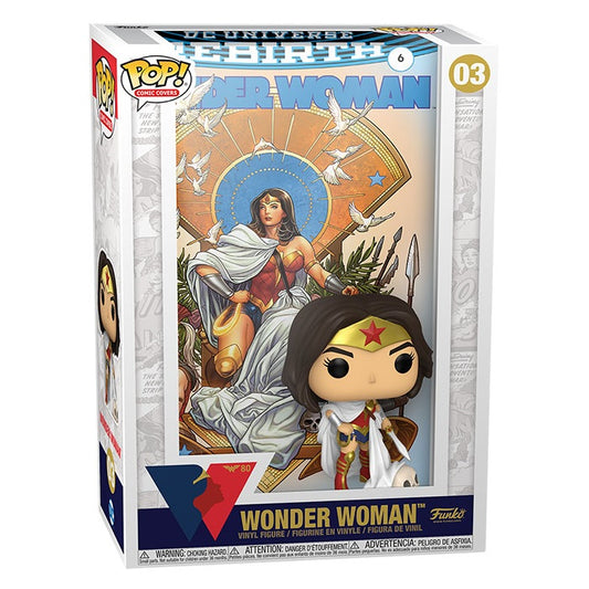 Funko Pop ! Comic Cover - (03) Wonder Woman 80Th Rebirth On Throne Vinyl Figure