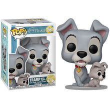 Funko Pop ! Disney Lilli E Il Vagabondo 70Th - (1554) Tramp W/ Puppy Figure 9Cm