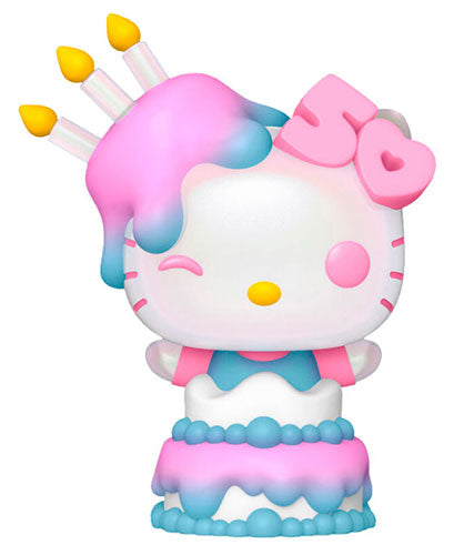 Funko Pop ! Hello Kitty 50Th -(75) Hello Kitty In Cake Figure Birthday Torta 9Cm