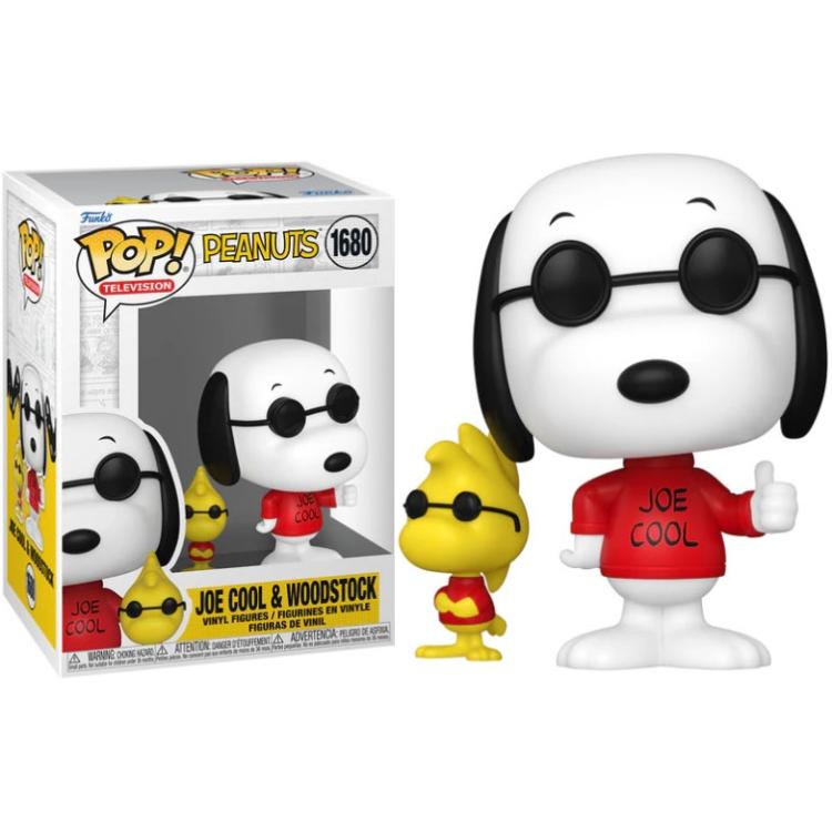Funko Pop ! Television - Peanuts (1680) Joe Cool & Woodstock Vinyl Figure 9Cm