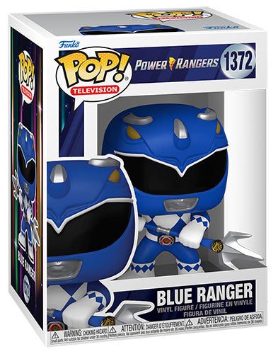 Funko Pop ! Tv Power Rangers 30Th - (1372) Blue Ranger Blu Figure Vinyl 9Cm