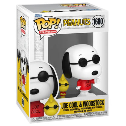 Funko Pop ! Television - Peanuts (1680) Joe Cool & Woodstock Vinyl Figure 9Cm