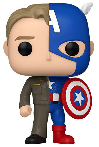 Funko Pop ! Marvel Split - (1431) Steve Rogers / Captain America Figure 9Cm