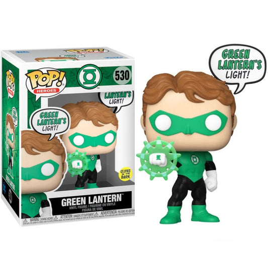 Funko Pop! Heroes (530) Green Lantern Light (Lanterna Verde) G.I.T.D. Figure 9Cm