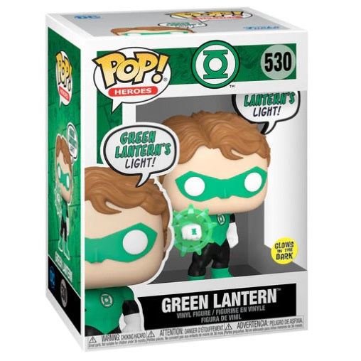 Funko Pop! Heroes (530) Green Lantern Light (Lanterna Verde) G.I.T.D. Figure 9Cm