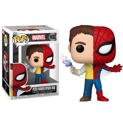 Funko Pop ! Marvel Split - (1432) Peter Parker / Spider-Man Figure 9Cm Spiderman