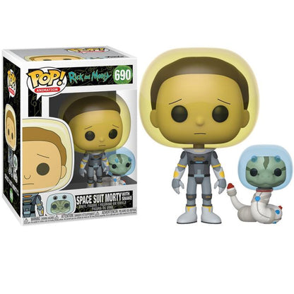 Funko Pop ! Animation Rick And Morty (690) Space Suit Morty W/Snake Figure 9Cm