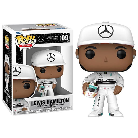 Funko Pop ! Racing Formula 1 - (09) Lewis Hamilton W/ Helmet F1 Team Amg 9Cm