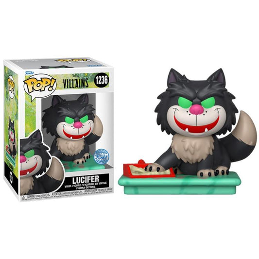 Funko Pop ! Disney Villains - (1236) Lucifer Figure Cenerentola Cat Special 9Cm
