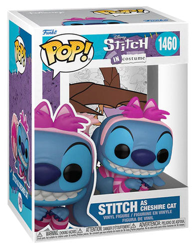 Funko Pop ! Disney Lilo & Stitch - (1460) Stitch Gatto Del Cheshire Alice Figure