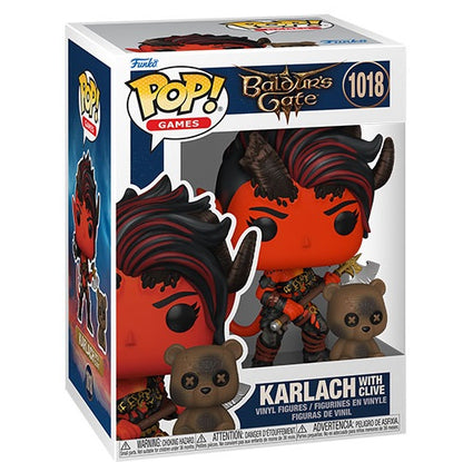 Funko Pop ! Games Baldur'S Gate (1018) Karlach W/Clive Vinyl Figure 9Cm Statua