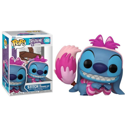 Funko Pop ! Disney Lilo & Stitch - (1460) Stitch Gatto Del Cheshire Alice Figure