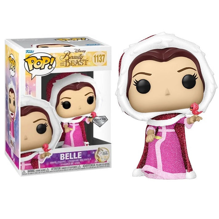 Funko Pop ! Disney Beauty & The Beast -  (1137) Winter Belle Diamond Glitter 9Cm