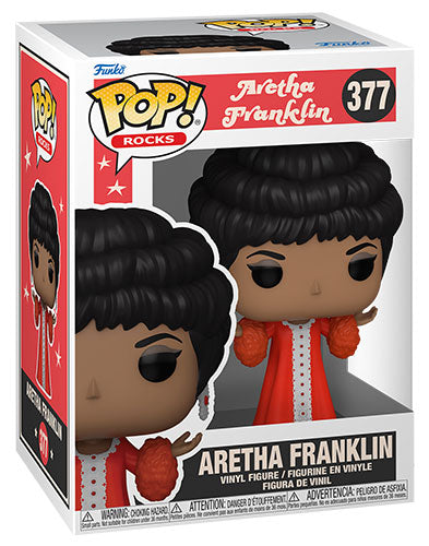 Funko Pop ! Rocks - (377) Aretha Franklin (Red Dress) Aw Show Figure Vinyl 9Cm