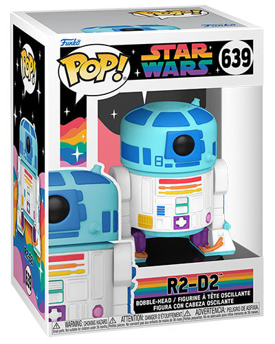 Funko Pop ! Star Wars Pride - (639) R2-D2 Vinyl Figure Bobble-Head 9Cm Nuovo