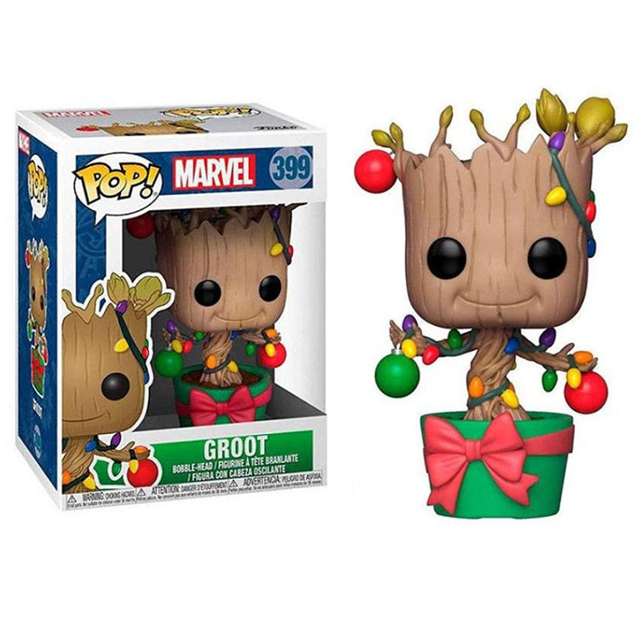 Funko Pop ! Marvel Holiday - (399) Groot W / Lights Led Figure Luci Natale 9Cm