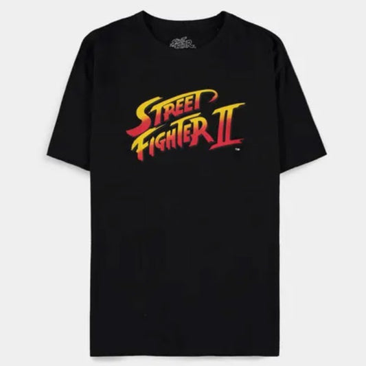 DIFUZED - T-SHIRT: STREET FIGHTER II (M) LOGO GAME VIDEOGAMES VIDEOGIOCO PS4 PS5