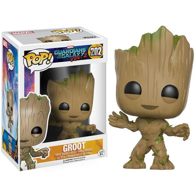 Funko Pop ! Marvel Guardians Of The Galaxy Vol. 2 (202) Groot Vinyl Figure 9Cm