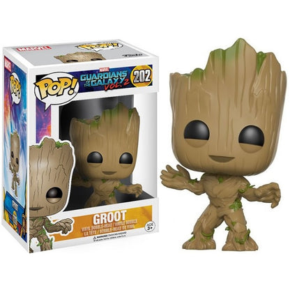 Funko Pop ! Marvel Guardians Of The Galaxy Vol. 2 (202) Groot Vinyl Figure 9Cm
