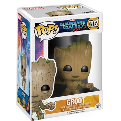 Funko Pop ! Marvel Guardians Of The Galaxy Vol. 2 (202) Groot Vinyl Figure 9Cm