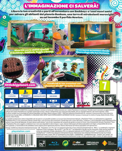 Little Big Planet 3 Ps4 Gioco Playstation 4 Italiano Littlebig Pal Ita Sigillato