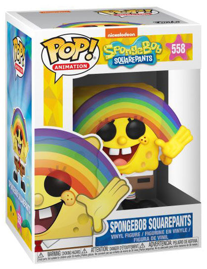 Funko Pop ! Animation Spongebob Squarepants - (558) Spongebob W / Rainbow 9Cm
