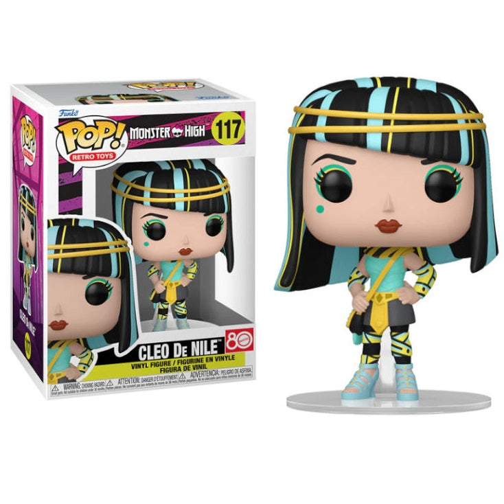 Funko Pop ! Retro Toys Monster High - (117) Cleo De Nile  Figure Cleopatra 9Cm