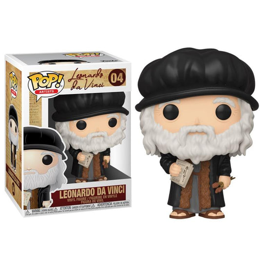 Funko Pop ! Artists Icons - (04) Leonardo Da Vinci Figure Vinyl 9Cm In Stock