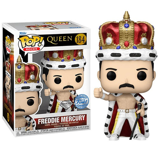 Funko Pop ! Rocks Queen - (184) Freddie Mercury King Diamond Special Exm 9Cm