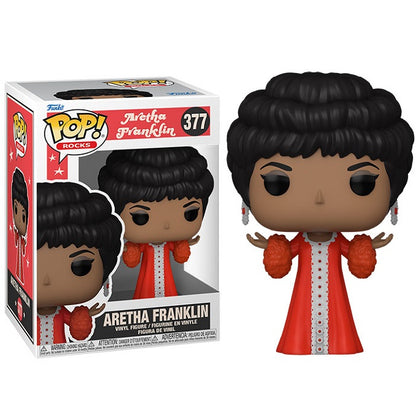 Funko Pop ! Rocks - (377) Aretha Franklin (Red Dress) Aw Show Figure Vinyl 9Cm