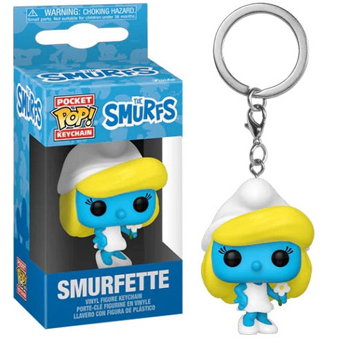 Funko Pop ! Keychain Pocket I Puffi  The Smurfs (Puffetta) Portachiavi Vinyl 4Cm