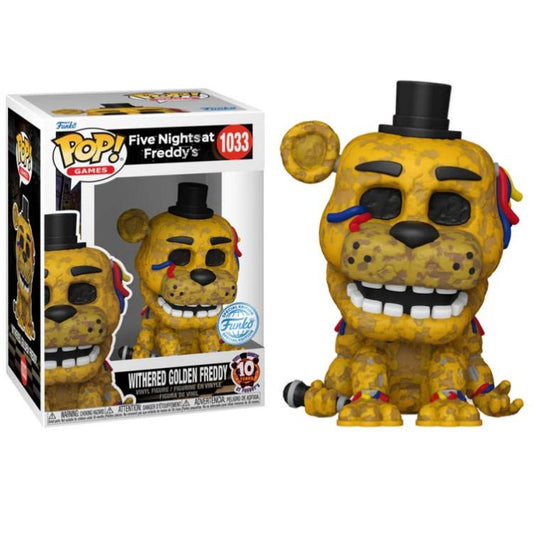 Funko Pop ! Games Fnaf 10Th - (1033) Withered Golden Freddy Figure Special 9Cm