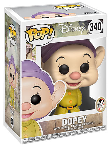 Funko Pop ! Disney - Dopey (340) Cucciolo 80Th Biancaneve E I Sette Nani Figure