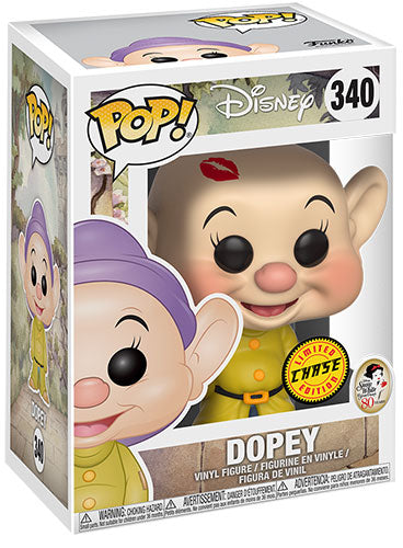 Funko Pop ! Disney Dopey -(340) Cucciolo (Chase) 80Th Biancaneve E I Sette Nani