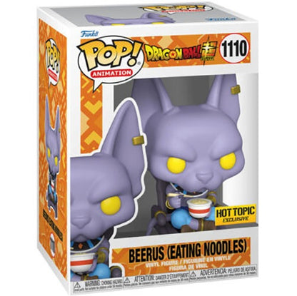 Funko Pop ! Animation Dragonball - (1110) Beerus Eating Noodles Hot Topic 9Cm
