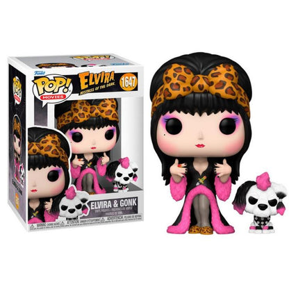Funko Pop ! Movies Elvira: Mistress Of The Dark (1647) Elvira & Gonk Figure 9Cm