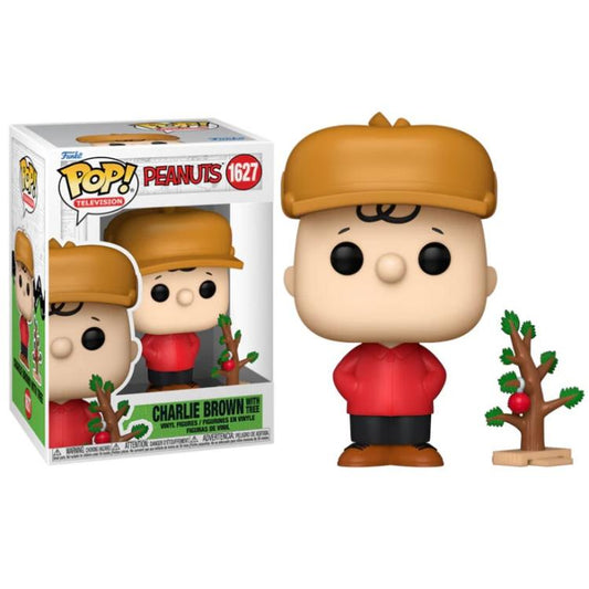 Funko Pop ! Tv Peanuts  - (1627) Charlie Brown W/ Three Vinyl Figure Holiday 9Cm