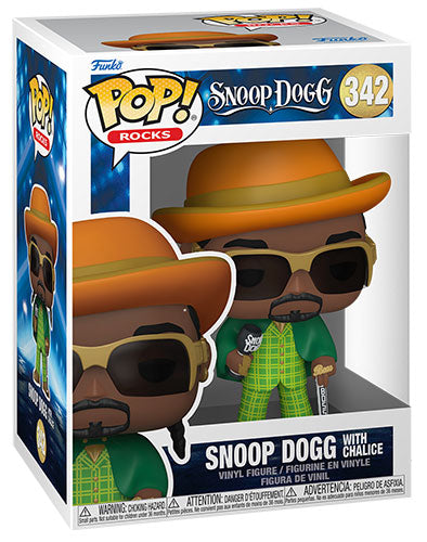 Funko Pop ! Rocks - (342) Snoop Dog W/ Chalice Figure Vinyl Rapper 9Cm Nuovo