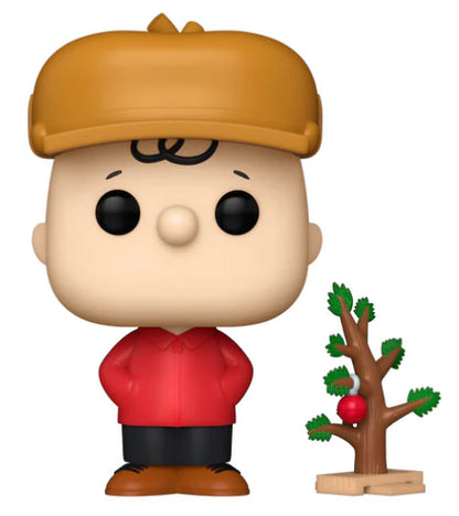 Funko Pop ! Tv Peanuts  - (1627) Charlie Brown W/ Three Vinyl Figure Holiday 9Cm