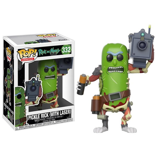 Funko Pop ! Animation Rick And Morty - (332) Pickle Rick W / Laser Figure 9Cm