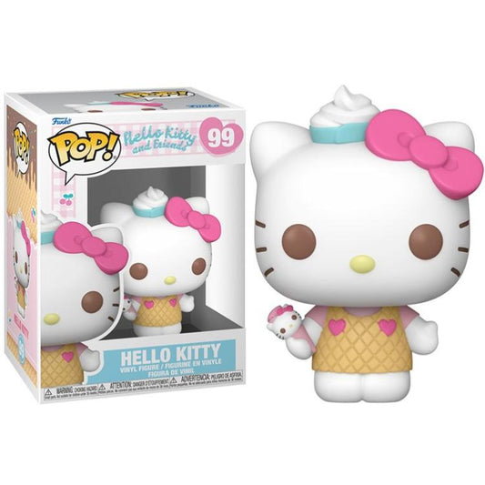 Funko Pop ! Hello Kitty And Friends (99) Hello Kitty Ice Cream Vinyl Figure 9Cm