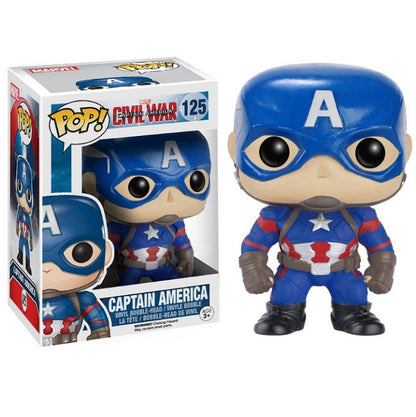 Funko Pop ! Marvel Captain America Civil War - (125) Capitan America Figure 9Cm