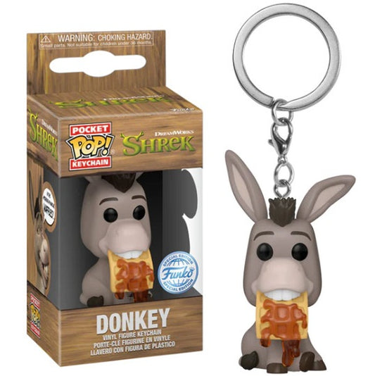 Funko Pop ! Keychain Pocket Shrek 30Th - (Donkey) Ciuchino Figure Portachiavi