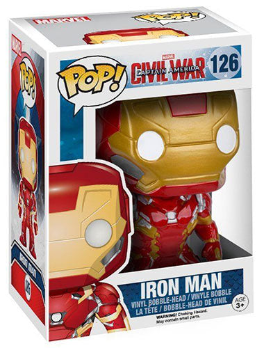 Funko Pop ! Marvel Captain America Civil War - (126) Iron-Man Figure Iron Man9Cm