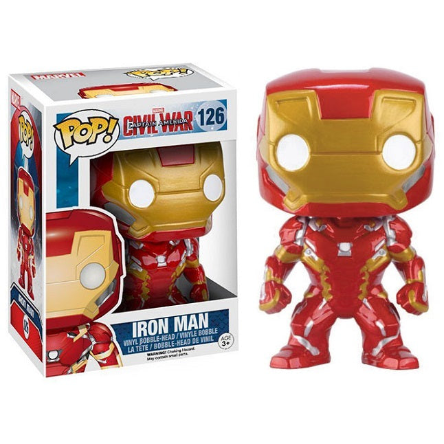 Funko Pop ! Marvel Captain America Civil War - (126) Iron-Man Figure Iron Man9Cm