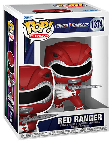 Funko Pop ! Tv Power Rangers 30Th - (1374) Red Ranger Rosso Figure Vinyl 9Cm
