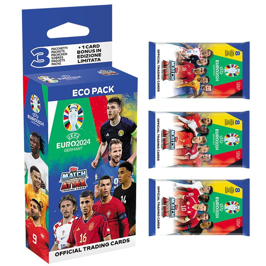 Topps Card Euro 2024 Eco Pack 25 Card (Pack Da 3 Bustine + 1 Carta Limited) Uefa